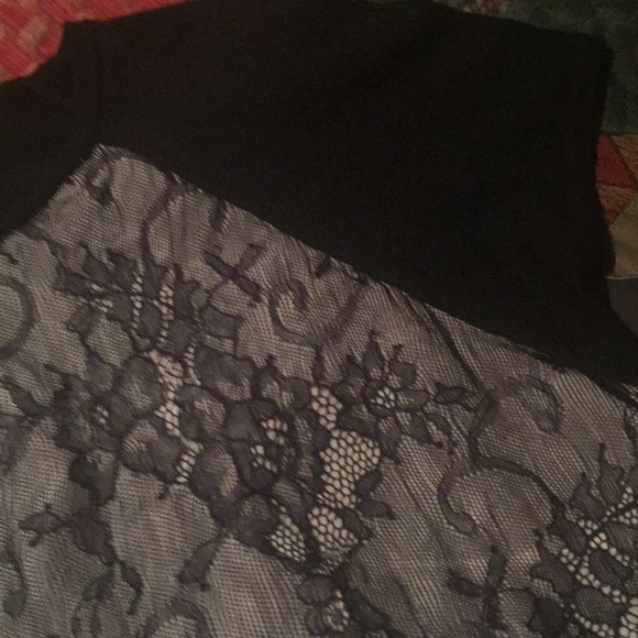 Ecetera Black Lace Short Sleeved Top. Small - Picture 5 of 7